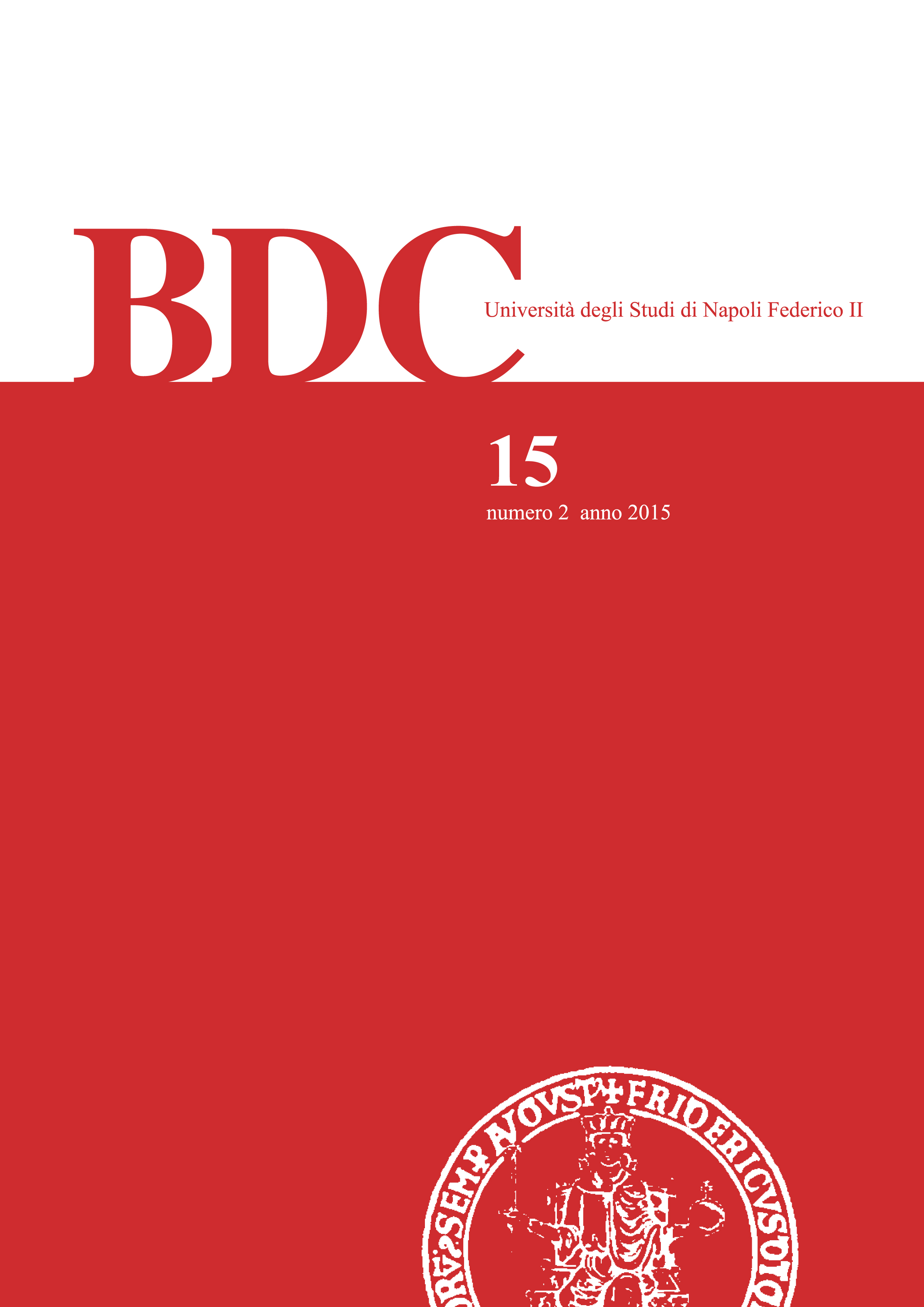 Copertina della pubblicazione BDC 2015