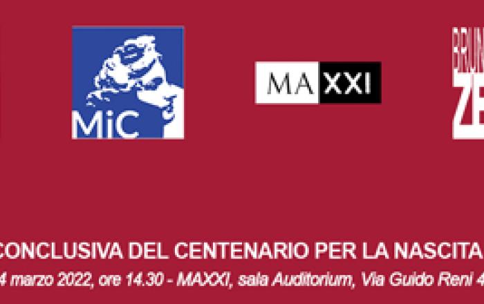 L'immagine fornisce informazioni sulla cerimonia conclusiva del centenario di Bruno Zevi